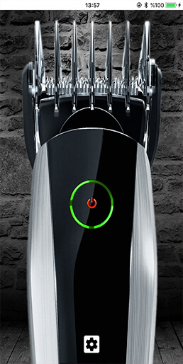 Hair Clipper app screenshot, idle state
