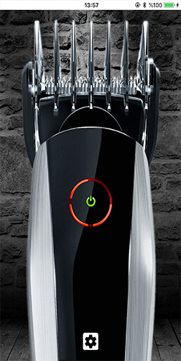 Hair Clipper app screenshot, running state